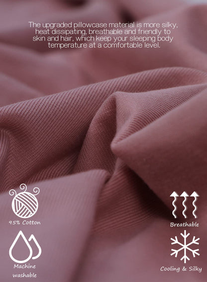 Pregnancy Pillow,Maternity Body Pillow with Velvet Cover,C Shaped Body Pillow for Sleeping (Cooling Cotton-Pink)