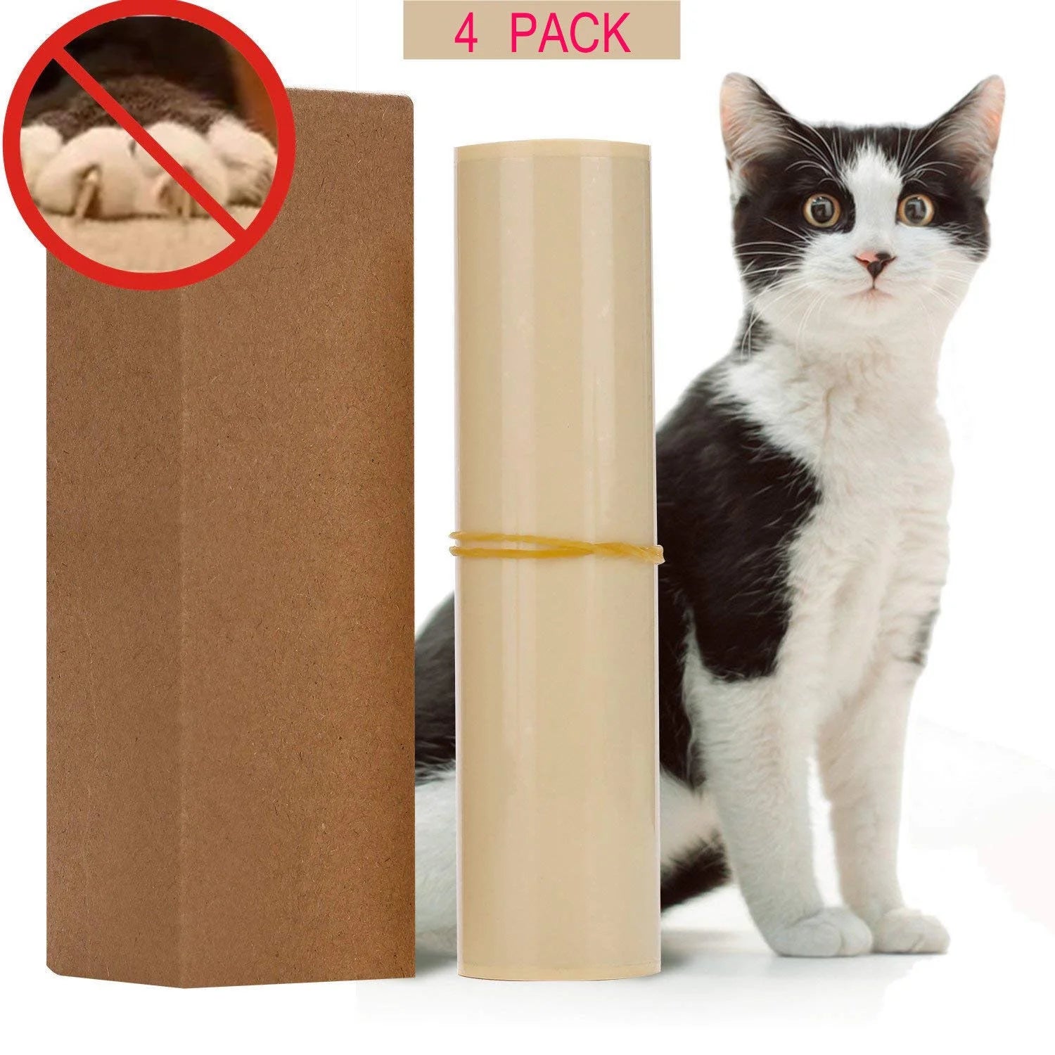 Flexible Clear Vinyl Pet Couch Protector Guards for Protecting Your Furniture Stops Scratching Cats